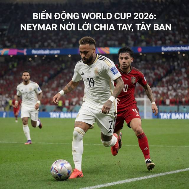 BIẾN ĐỘNG WORLD CUP 2026: NEYMAR NÓI LỜI CHIA TAY, TÂY BAN NHA ĐỐI ĐẦU ÁO